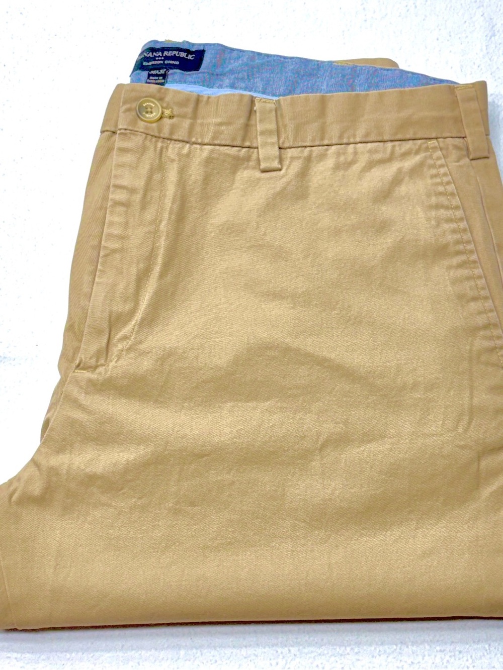 Banana Republic Emerson Chino Mens 38x32 Tan Pants Cotton Classic Fit